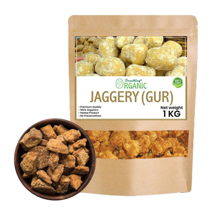 Gurr Jaggery | Organic Jaggery for Tea and Sweet Dish | Desi Gur | Jaggery Whole 1 KG
