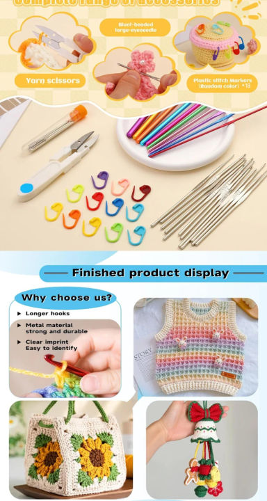 %E2%9A%A1%F0%9F%94%B9%E2%9A%A128%20Pcs%20Crochet%20Hooks%20Set%20Ergonomic%20Colorful%20Knitting%20Needles%20for%20Arthritic%20Hands%20with%20Stitch%20Markers%20&%20Large%20Eye%20Blunt%20Needles%E2%9A%A1%F0%9F%94%B9%E2%9A%A1%20-%20Image%203