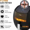 Tower T17067 Vortx Family Size Digital Air Fryer with Rapid Air Circulation, 60-Minute Timer, 4L, 1400W, Black. 