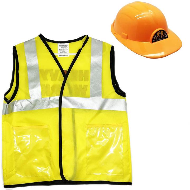 BUILDER ENGINEER JACKET AND HALMET CLOTHING SET FOR KIDS.