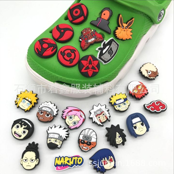%E3%80%90HOT%E3%80%91%201Pcs%20Sale%20Wholesale%20NARUTO%20Anime%20Sandal%20Accessories%20Shoe%20Buckle%20Uzumaki%20Sharingan%20PVC%20Croc%20Charm%20Decoration%20Kid%20Party%20X-Mas%20Gift%20-%20Image%202