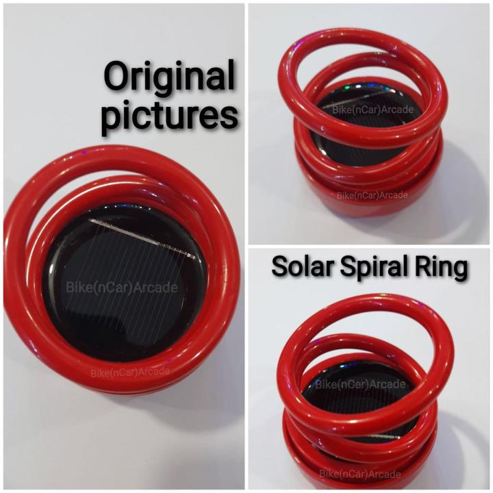 Car Aroma Spiral Ring Blue Red Black Color Available Solar Ring