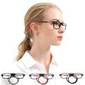 【Footprint】 Man Hanging Neck Reading Glasses Portable TR90 Magnet Reading Glasses Long Legs Telescopic Headset (Spectacle Degree Options: +100, +125, +150, +175, +200, +225, +250, +275, +300, +325, +350). 