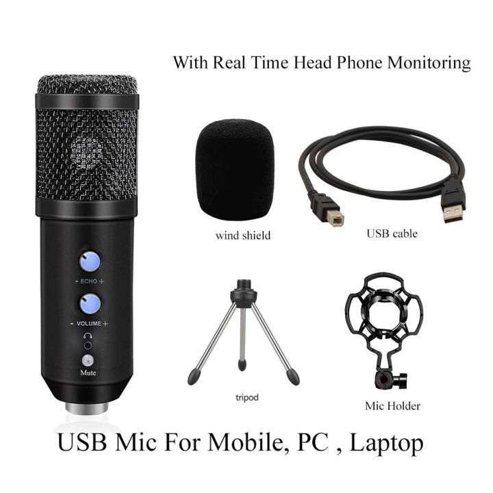 New ECHO bm 800 Studio Microphone USB bm800 Condenser Microphone for Computer  Recording bm 900 mic Stand bm-800 micro