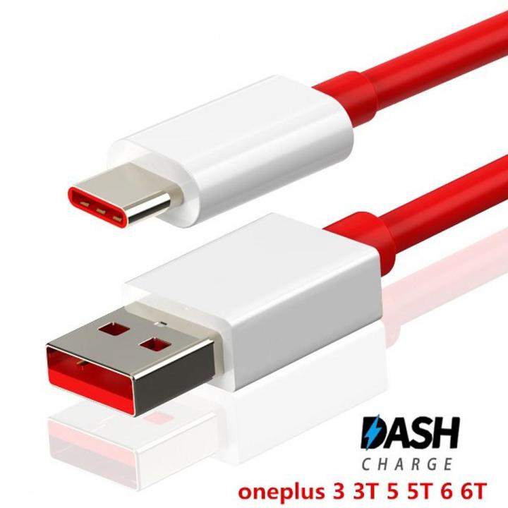 Dash Charge Type C Cable for One Plus 5,5T,6,6T & 7 Red