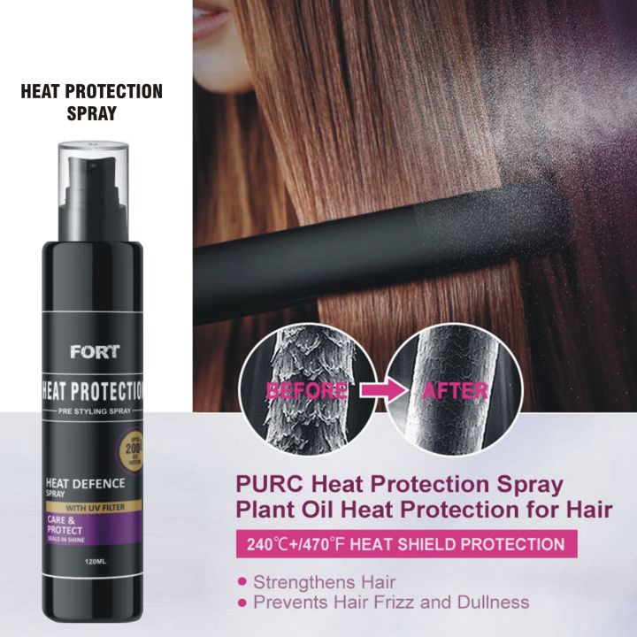 FORT%20Heat%20Protection%20Spray%20For%20Hair%20-%20Heat%20Protection%20Spray%20Hair%20Shine%20Mist%20Curly%20Perm%20Quick%20Styling%20With%20UV%20Filter%20-%20120ml%20-%20Image%203