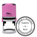 Big Size 2 inch Self inking Customize Round Rubber Stamp Shiny R552 Best for logs or other details.- with blue or black ink pad. 