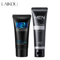 Laikou Men Skincare Makeup Sets Tone Up Cream Cleanser Oil Control Shrink Pore Gentle Cleansing Conceal Pores 2Pcs. 