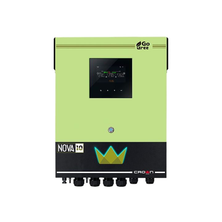 Crown Nova 9.8KW IP21 solar inverter Pure sine wave solar MPPT based inverter Status indication with GRB lights Brand Warranty
