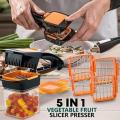 New Genius Nicer Dicer Quick Multi-Functional 5 in 1 Food Fruit Vegetable Slicer Cutter Speedy Chopper. 