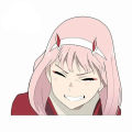 13cm for Zero Two Darling In The FranXX Bumper Anime Products Stickers on Car Accessories Sunscreen and Waterproof Decoration. 