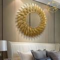 Exclusive Metal Leaf Mirror Wall Decor. 