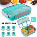 4 Compartments Bento Box With Fork, Kids Lunch Box with Accessories, Lunch Box, Kids School Tiffin Box. 