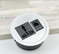 Desktop Power Outlet Socket with Internet Network Port. 