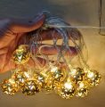 Metal Globe LED Fairy Lights Moroccan Style Outdoor Ring Light for Eid Birthday Party Milad Melad Christmas New Year Festival home decoration items. 