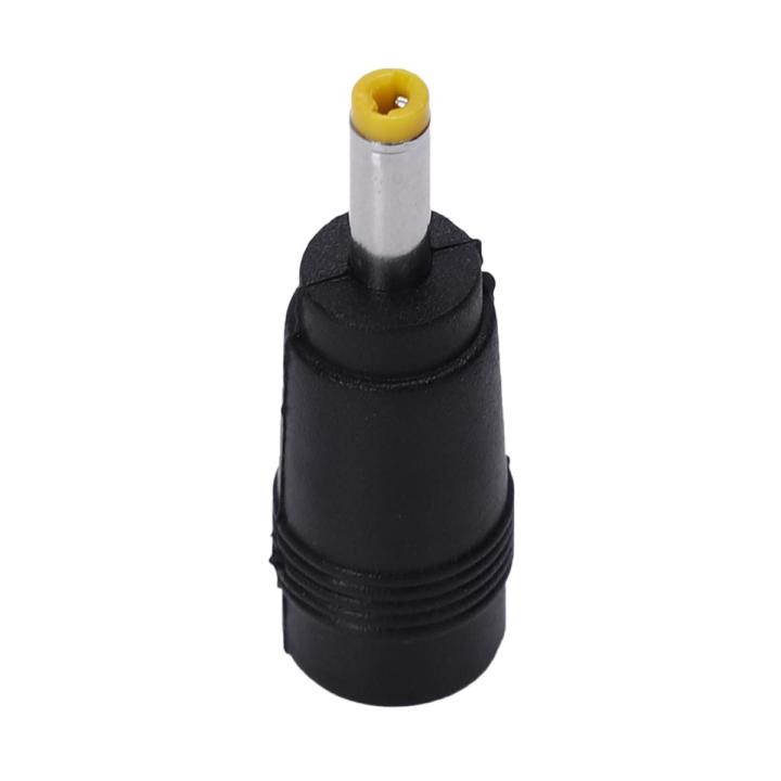 QUANBU Yellow Tip 4.0x1.7 mm Male Plug to 5.5x2.1mm Female Jack DC Power Connector Black