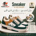 Sherry Wears Stylish Sneakers Shoes for Men Women Boys Girls  Casual Fashion Joggers  Trendy Lace-Up Sneakers  Comfortable Walking Shoes  Green White & Blue White Combination  EU Size 6-11. 