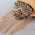 Shoulder Brooch Tassels Rhinestones Jewelry Temperament Wear-resistant Brooch Pin Clothes Decor. 