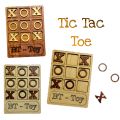 Tic Tac Toe Noughts and Crosses Wooden Tabletop Board Game Family Game for Kids and Adults Brain Teaser Puzzle. 