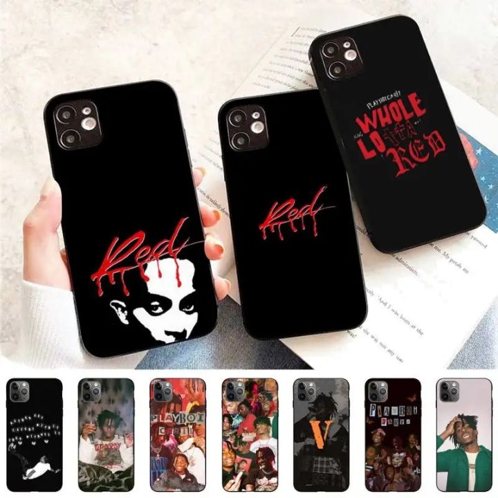 YNDFCNB Playboi Carti Phone Case for iPhone 11 12 13 Mini Pro Max 8 7 6 6S Plus X 5 SE 2020 XR XS Funda Case