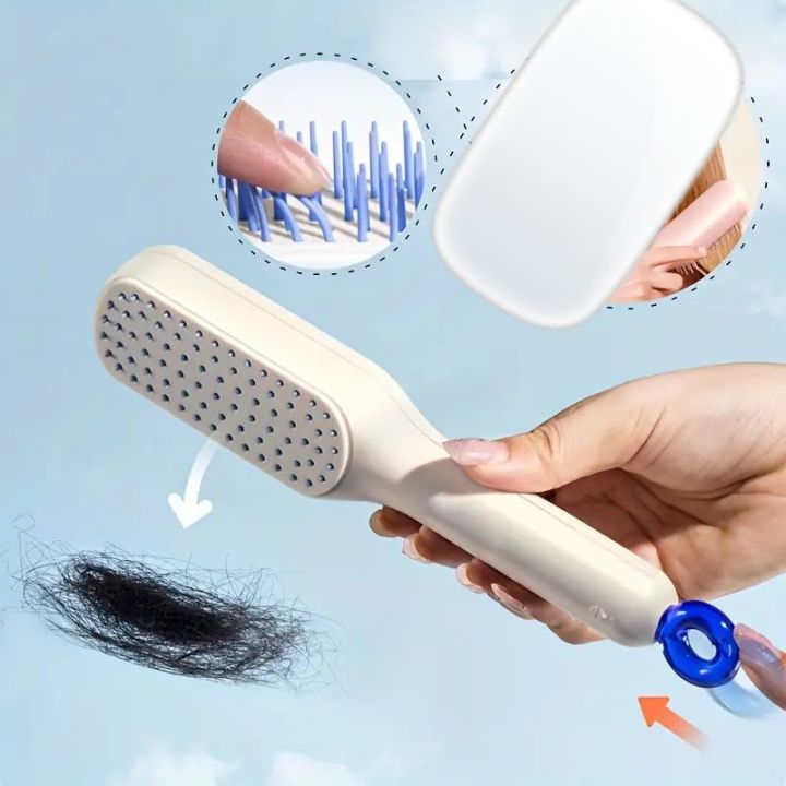 best quality Telescopic Bristles Hair Brush  . after use you can clear and clean the brush