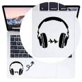Headphone heart beat Laptop Sticker Decal, Car Stickers, Wall Stickers High Quality Vinyl Stickers. 
