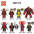 G0172 Marvel X-Men Anime Block Toys Figure Wolverine Block Mini Toy Collection Toys For Children. 