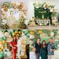Baby Party Decoration Boy Girl, Green Gold Baby Shower Decoration. 