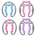 l U Shape Trigger Point Massage Roller Arm Leg Neck Muscle Tissue Fitness Gym Yoga Pilates Sports 8 Wheels. 