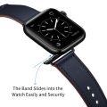 Leather Watch Band For Apple Watch Ultra 49mm&Watch Ultra 2 49mm / Series 9&8&7 45mm / SE 3&SE 2&6&SE&5&4 44mm / 3&2&1 42mm. 