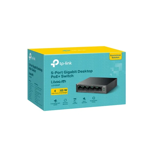 TP-Link%20Network%20Gigabit%20Desktop%20Switch%20LS105GP%205-Port%20Gigabit%20Desktop%20Switch%20with%204-Port%20PoE+%20-%2018%20Months%20Brand%20Warranty%20-%20Image%202
