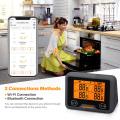 Inkbird Wi-Fi & Bluetooth Grill Meat Thermometer IBBQ-4BW with 4 Colored Probes, Timer, High/Low Temp Alarm, WiFi Meat Wireless Barbecue Smòker Thermometer for Oven, Kitchen, Drum, Android & iOS. 