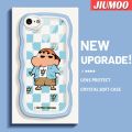 JIUMOO Casing For iPhone 6 6 Plus 6s 6s Plus Case Cool Crayon Shin-chan Pattern Wave Border Soft Shockproof Phone Cases Transparent TPU Silica Gel Camera lens Protective Cover. 