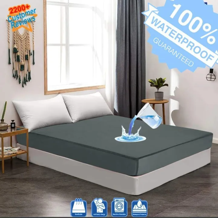 100%25%20Waterproof%20Mattress%20Protector%20-%20Terry%20Cotton%20%7C%20Mattress%20Cover%20In%20Fitted%20Style%20Choose%20Size%20-%20Water%20Resistant%20Cover%20Premium%20Quality%20-%20Image%204