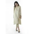 EGO Fall Collection 2019  Scattered 2 Piece  Beige Crinkle  2Pcs Stitched For Women. 