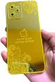 Infinix Smart 8 Trending Back Golden Glass Sheet With Camera Border For Excellent looking Full Shine like Mirror. 