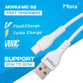 Morui Cable MC-02 - Long 1M USB to Type C Ultra Cable for Reliable Charging | VOOC | Turbo Charging | 3A Output | Qualcomm 3.0 Ultra Fast Charging. 