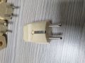 2 Pcs European 2-Pin Electrical Plug, 2 Pin Plug Shoe Switch Male Plug. 