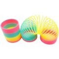 Pack of 12 Magic Slinky Rainbow Springs Bounce Fun Toy For Kids1pcs Rainbow Circle Funny Toys Early Development Educational Folding Plastic Spring Coil Children's Creative Magical Toys. 