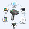 2021 Car Bluetooth 5.0 FM Tran_s_mitter Wireless Handsfree Audio rec_eiver Auto TF U disk MP3 Player 3.1A Dual USB PD Type-C Charge. 