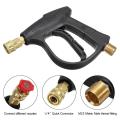 Short Gun for Pressure Washers with 5 Spray Nozzles Quick Connect Tips - M22 Connector - for some models of Hyundai n Induction models of Ideal Solid Revolt Dera Maximu.s Total Ingco etc.. 
