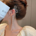 New 1PC Trendy Long Butterfly Clip Earring Ear Hook Pearl Ear Clip Without Pierced Ear Chain Earring Women Girl Jewelry. 