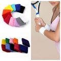 New Gym Cotton Sweatband Hand Band Wrist Guard Basketball Wristband. 