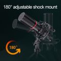 Redragon BLAZAR GM300 Gaming Stream High end Microphone and Kit metal made Support circle LED. 
