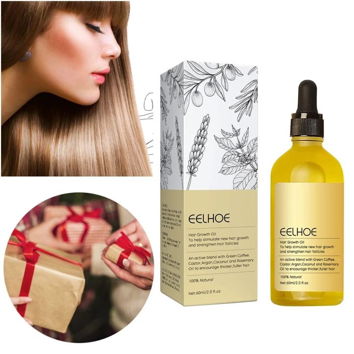 60ML Veganic Hair Oil Scalp Treatment Repair Efficient Anti Hair Loss Natural Hair Oils Natural Hair Gro for Hair Loss Thin Hair