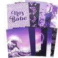 purple theme aesthetic photo card of your choice 21 Cards 4x6 inches. 
