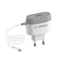 Sigma Micro 2.1A Single USB Wall Charger with built-in Cable – S10. 