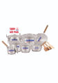 National Apple pot Gift set Cookware set 15pcs Best quality ever Metal Finish Cookware Set. 