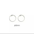 Pure Silver (chandi) Nose Ring with Spring Shaped Lock For Women. 