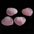 4 * Natural Rose Quartz Heart Shaped Crystal Carved Healing Gemstone Best Gift. 